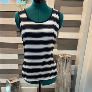 The Limited Navy and White Striped Tank Top